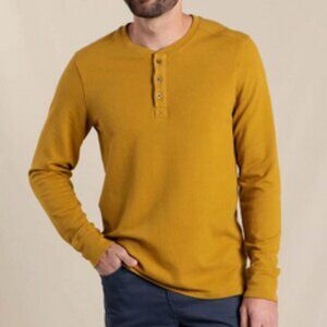 Toad&Co Mens Follow Through Henley Organic Cotton Long Sleeve Casual Comfort XXL